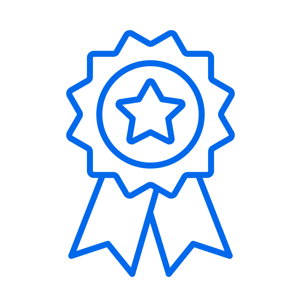 Icon representing quality